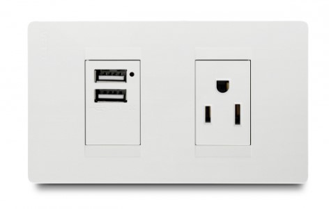 [176330 | VIV14623] Toma Mixto Toma+2Usb Blanco Veto Vive