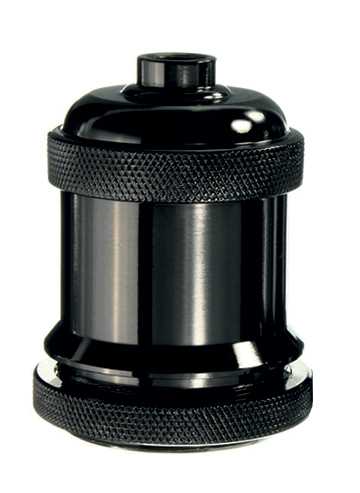 [180024 | 8080-1 Negro] Lamp. Colg. Boquilla 1L E27 Negro Metalizado