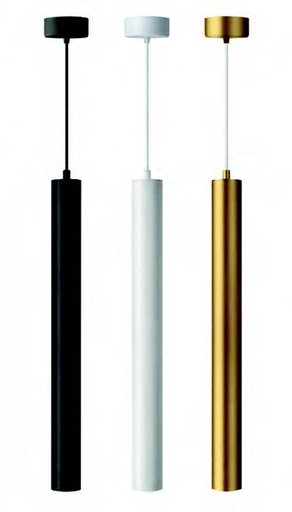 [181042 | 181042] Lamp. colg. 1L GU10 aluminio negro/plata inside (55X900MM)