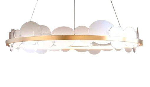 [181078 | MD8899-800] Lamp. Colg. Led 3K Dorado Metal+Acrilicos (D800)Mm