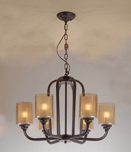 [181295 | 8151-6H] Lamp. Colg. 6L E27 Brazos D650X480Mm