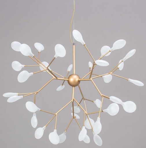 [181388 | 9905-D27] Lamp. Colg. Moderna 27L G4 Dorado Glass