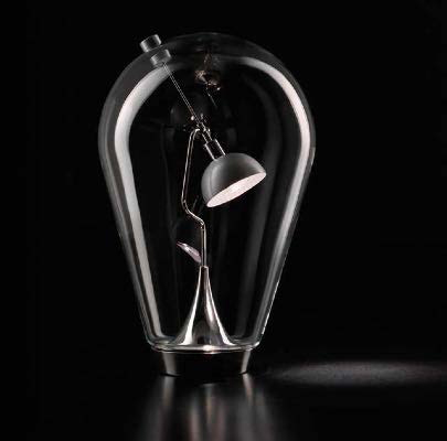 [181418 | 6703T2 Mesa] Lamp. Mesa Esfera Vidrio+Metal 1 Led