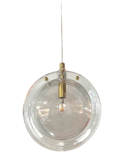 [181509 | MG-9157 Clear] Lamp. Colg. 1L G4 D16X20Cm Vidrio Claro