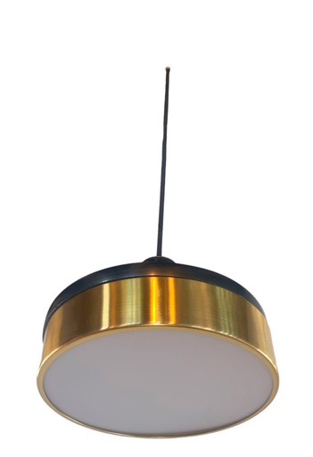[181533 | 5027-D1] Lamp. Colg. Led Marmol Negro+Dorado Metal 7W 3K (200x230)Mm
