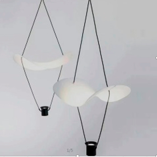 [181552 | X8007-D1] Lamp. Colg. Led D470X320X1000Mm 7W 3K Negro Metal