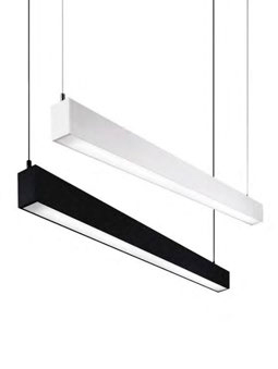 [181650 | 02TP-FL-40W-3CCT-NEGRO] Lamp. Led Linear Alum. Negro 40w 3CCT(3k/4k/6k) (L1200xA50)mm C/Cables