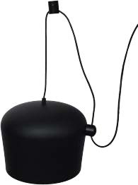 [181739 | YB-206-1L] Lamp. Colg 1L E27 Negro Alum+Acril. 26X21Cm