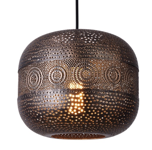 [181911 | DD-1077] Lamp. Colg. 1L E27 Metal Troquelado (250X210Mm)