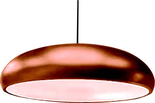 [200110 | LT7604 CP] Lamp. Colg. 3L E27 Alum. Redondot/Plaf.45X15Cm Cooper+Blanco