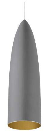 [200145 | T7981S GK] Lamp. Colg. 1L E27 Alum. 15X60Cm Gris+Dorado