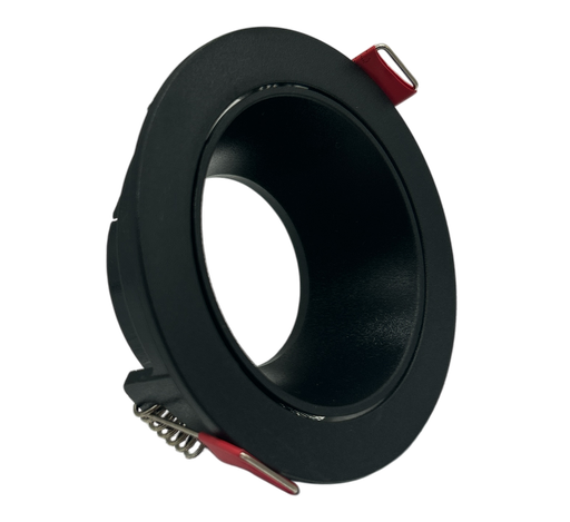 [010111 | D501PC-BLACK] O.B. Prof. Gu10 Movil Red. Plastico Negro (D85X30Mm)