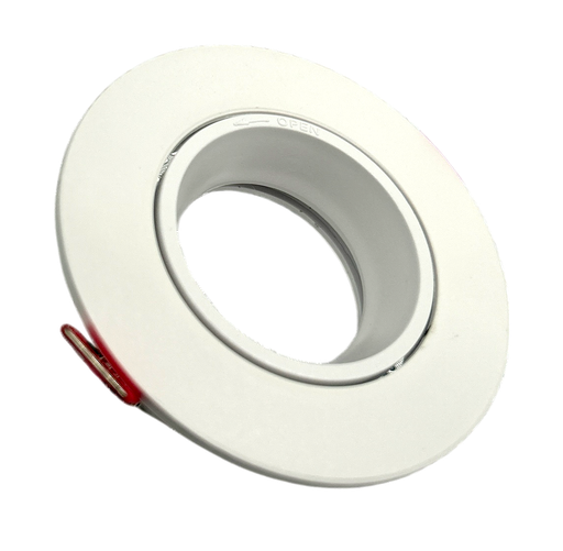 [010112 | H103-1-RD-WHITE] O.B. Prof. Gu10 Movil Red. Plastico Blanco (D90X25Mm)