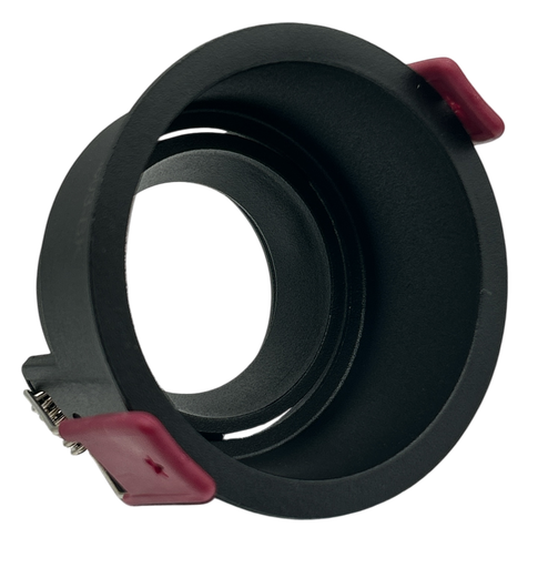 [010115 | H803-RD-FRONT-BLACK] O.B. Prof. Gu10 Movil Red. Aluminio Negro (D80X55Mm)