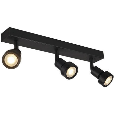 [032325] Spot Techo 3L Gu10 Aluminio Negro (300X80X25X140Mm)