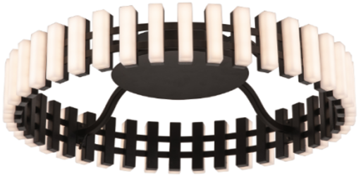 [183288 | KA0006-X400] Lamp. Techo Aro Barras Led 28W 3K (D400Mm)