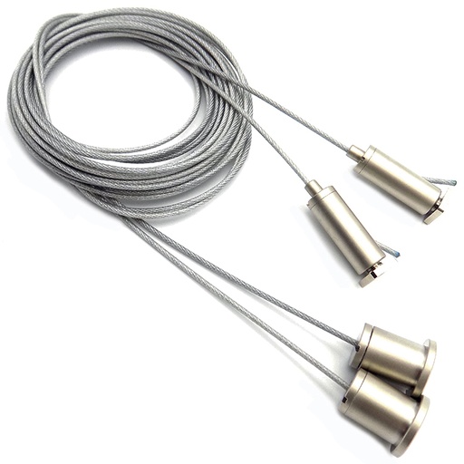 [181112 | suspension wire] Cable Acero Suspension Negro C/Recubrimiento Plastico 2x0.2mm