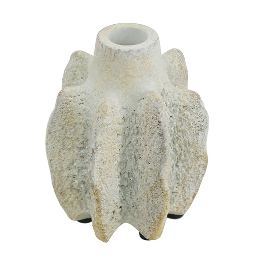 [151338 | 460263] PORTA VELA DE CERAMICA BLANCO TIPO CORAL