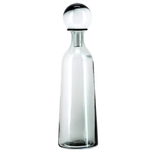 [151346 | 12041] BOTELLA DE VIDRIO CLEAR CON TAPA REDONDA GRANDE