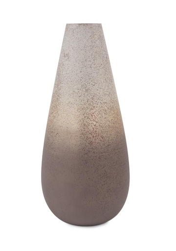 [151372 | 51371] FLORERO DE VIDRIO MODERNO CAFÉ/BEIGE PEQUEÑO