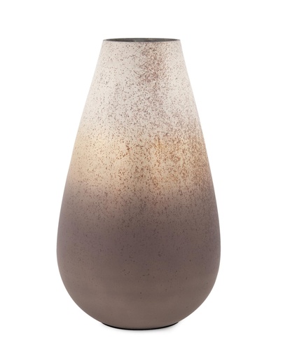 [151373 | 51372] FLORERO DE VIDRIO MODERNO CAFÉ/BEIGE GRANDE