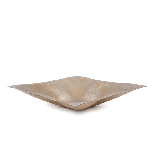 [151394 | 35314] CENTRO DE MESA DE METAL MARTILLADO BRONCE