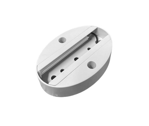 [010768 | 813-WH] Base P/Spot De Riel Ovalada Blanco (90x60)mm