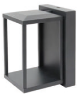 [034299 | WS1789/12W B6] Aplique Pared Led Ext. Rect. Alum. Negro 12w 3k (190xH135)mm Ip65