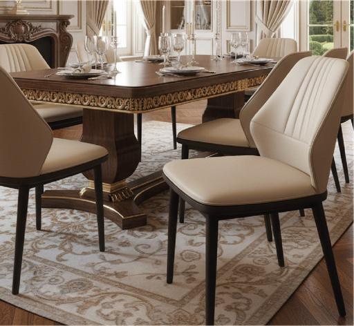 [161109 | C006#] Silla Blanca Micro Cuero+Patas Metal (50x47x88)cm