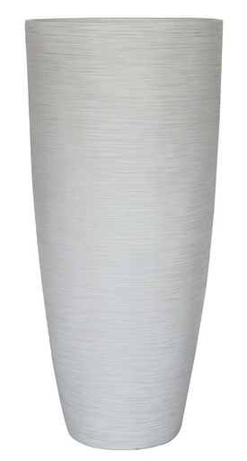 [155143 | LT14866-3S T1] Maceta Fibra Barro Cono Alto Pequena (37x37x80.5)cm P117 Anti Blanco