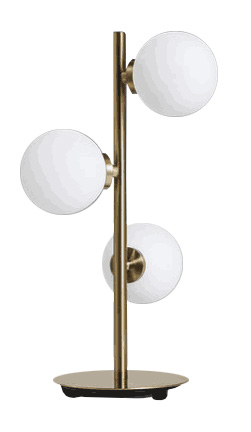 [180133 | 9125T-SN] Lamp. Mesa 3L G9 Metal Satin+Vidrios Opal (480X220Mm)