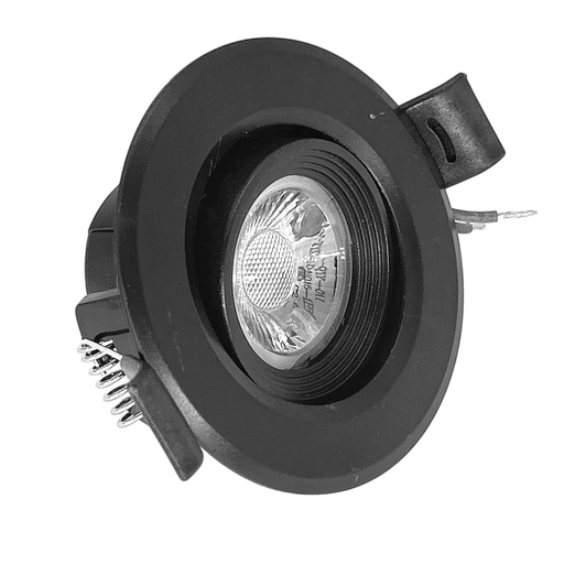[010570 | 02DL-AP3-R3W-3000K NEGRO] O.B. Led Movil Red. Negro 3W 3K 100-240Vac (D70x42mm)