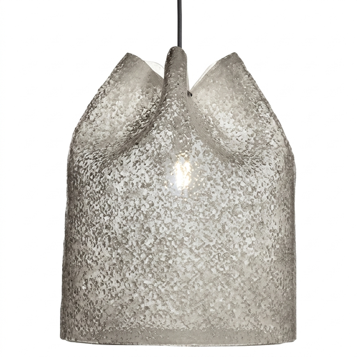[183555 | 10063P/D320] Lamp. Colg. 1L E27 Acero Blanco (D320xH330)mm