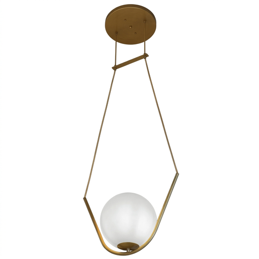 [184001 | 811242] Lamp. Colg. 1L E27 T/Rombo+Esfera Metal Dorado+Cristal Opal