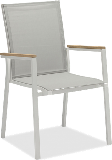 [160068 | HY003#] Silla Ext. Aluminio+Tela Gris (57x55x89)cm