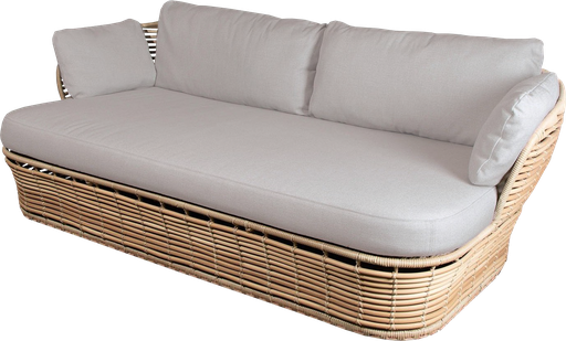 [160136 | NJ100#] Juego Sofa Ext. Beige 1+1+3 (1S=80x72x70cm 3S=200x72x70cm)+Mesa D100cm