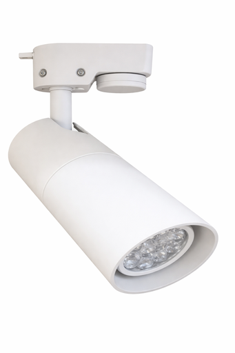 [030262 | M010 Blanco] Spot Riel GU10 Movil Tubular Aluminio Blanco (D53xL110)mm IP20
