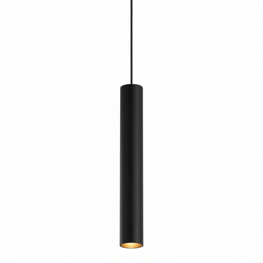 [181025] Lamp. Colg. GU10 Mini Tubular Alum. Negro  (D40xL300)mm